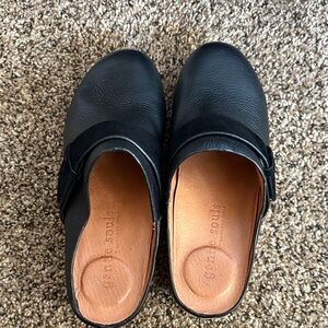 Gentle Souls Black Leather Slip-On Shoes